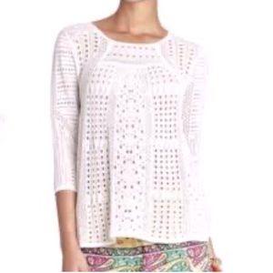 BCBG Max Azria crochet knit sweater